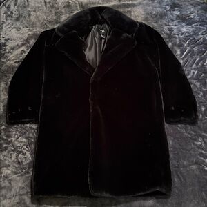 Men’s F21 Faux Fur Longline Jacket - M